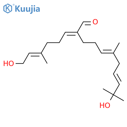 1,15-Dihydroxy-2,6,10,13-phytatetraen-19-al; (2E,6E,10E,13E)-form structure