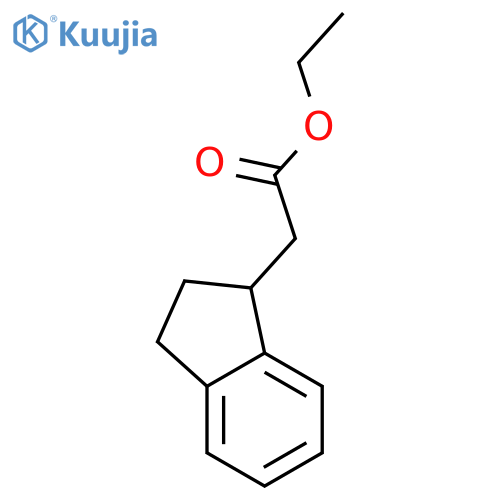 ethyl 2-(2,3-dihydro-1H-inden-1-yl)acetate structure