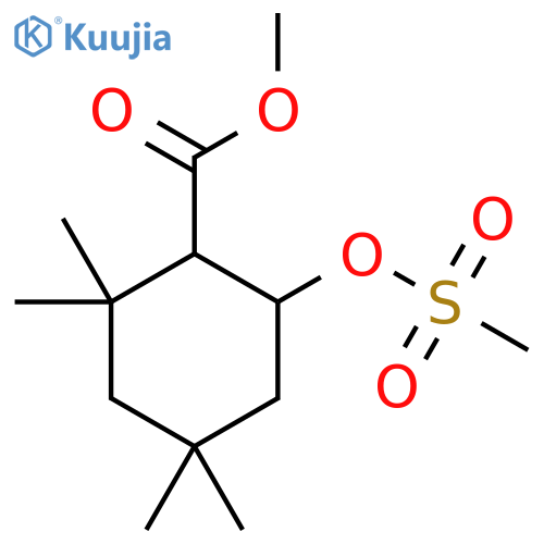 Methyl 2,2,4,4-Tetramethyl-6-((methylsulfonyl)oxy)cyclohexanecarboxylate structure