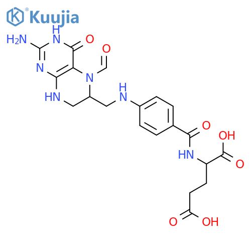 Glutamic acid,N-[4-[[(2-amino-5-formyl-3,4,5,6,7,8-hexahydro-4-oxo-6-pteridinyl)methyl]amino]benzoyl]- structure