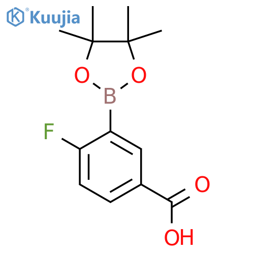 4-Fluoro-3-(4,4,5,5-tetramethyl-1,3,2-dioxaborolan-2-yl)benzoic acid structure