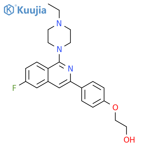 Ethanol, 2-[4-[1-(4-ethyl-1-piperazinyl)-6-fluoro-3-isoquinolinyl]phenoxy]- structure