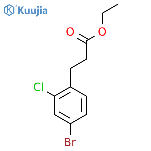 Ethyl 3-(4'-bromo-2'-chlorophenyl)propionate structure