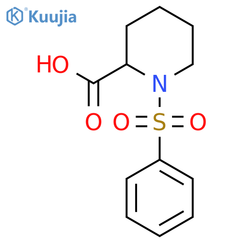 1-(benzenesulfonyl)piperidine-2-carboxylic acid structure