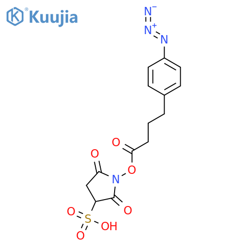 3-Pyrrolidinesulfonic acid, 1-[4-(4-azidophenyl)-1-oxobutoxy]-2,5-dioxo- structure