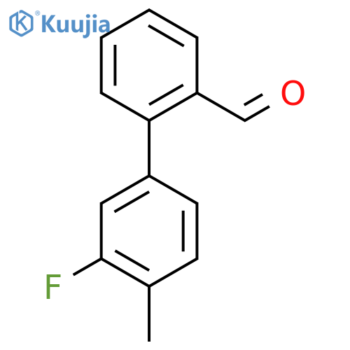 2-(3-Fluoro-4-methylphenyl)benzaldehyde structure