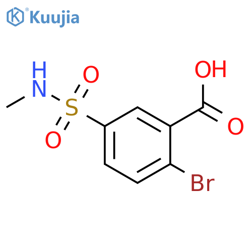 2-bromo-5-(methylsulfamoyl)benzoic acid structure