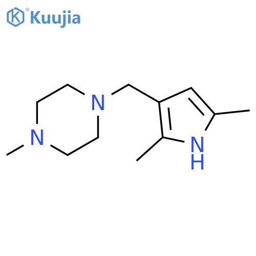 1-(2,5-dimethyl-1H-pyrrol-3-yl)methyl-4-methylpiperazine structure