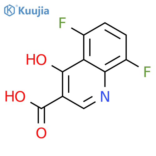 5,8-difluoro-4-hydroxyquinoline-3-carboxylic acid structure