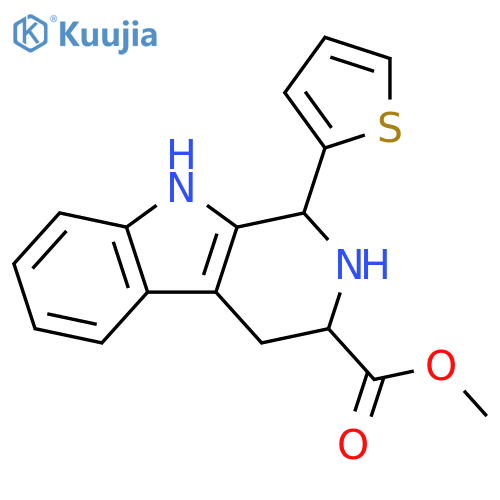 1-Thiophen-2-yl-2,3,4,9-tetrahydro-1H-beta-carboline-3-carboxylic acid methyl ester structure