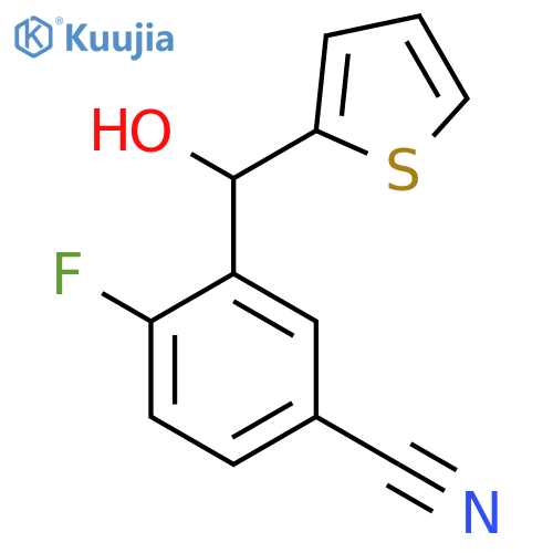 4-Fluoro-3-(hydroxy(thiophen-2-yl)methyl)benZonitrile structure