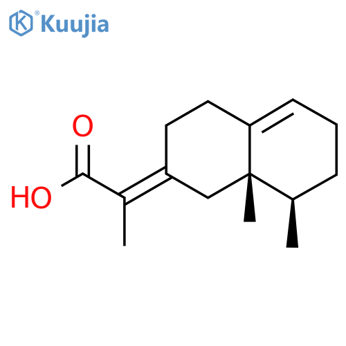 Propanoic acid, 2-[(8R,8aS)-3,4,6,7,8,8a-hexahydro-8,8a-dimethyl-2(1H)-naphthalenylidene]-, (2E)- structure
