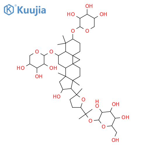 b-D-Glucopyranoside, (3b,6a,16b,20R,24S)-20,24-epoxy-16-hydroxy-3,6-bis(b-D-xylopyranosyloxy)-9,19-cyclolanostan-25-yl structure