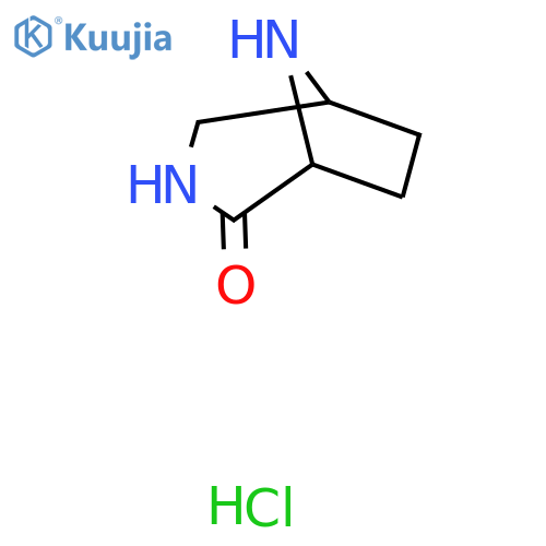 3,8-diazabicyclo[3.2.1]octan-2-one;hydrochloride structure