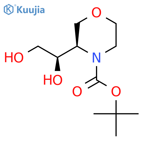 Tert-butyl (3R)-3-[(1R)-1,2-dihydroxyethyl]morpholine-4-carboxylate structure