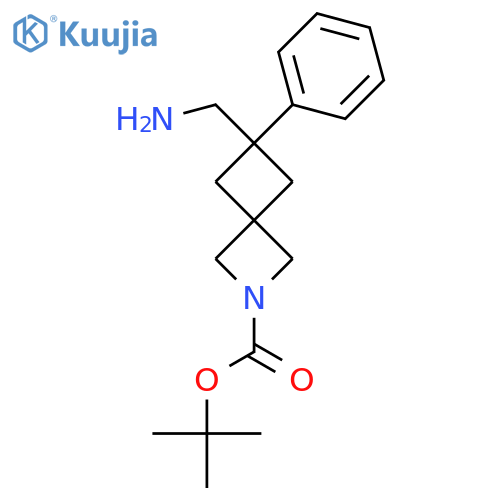 tert-butyl 6-(aminomethyl)-6-phenyl-2-azaspiro3.3heptane-2-carboxylate structure