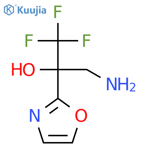 3-Amino-1,1,1-trifluoro-2-(1,3-oxazol-2-yl)propan-2-ol structure
