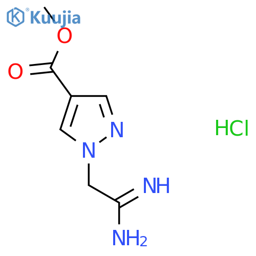 methyl 1-(carbamimidoylmethyl)-1H-pyrazole-4-carboxylate hydrochloride structure