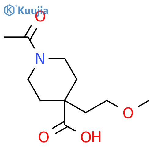 1-acetyl-4-(2-methoxyethyl)piperidine-4-carboxylic acid structure