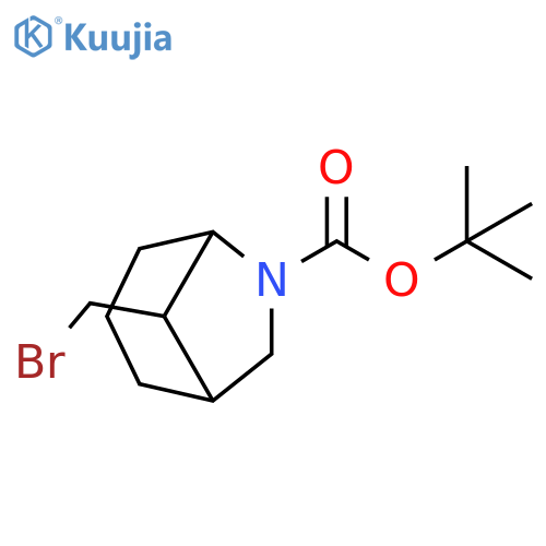 tert-butyl 8-(bromomethyl)-6-azabicyclo3.2.1octane-6-carboxylate structure