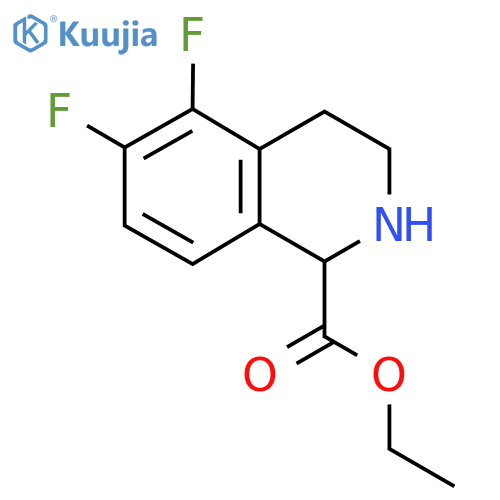 Ethyl 5,6-difluoro-1,2,3,4-tetrahydroisoquinoline-1-carboxylate structure