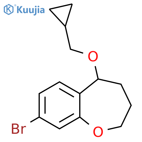 8-bromo-5-(cyclopropylmethoxy)-2,3,4,5-tetrahydro-1-benzoxepine structure