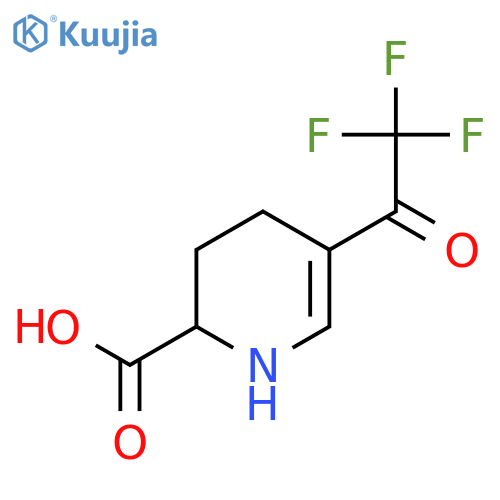 5-(Trifluoroacetyl)-1,2,3,4-tetrahydropyridine-2-carboxylic acid structure