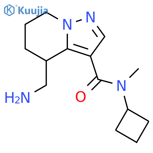 4-(aminomethyl)-N-cyclobutyl-N-methyl-4H,5H,6H,7H-pyrazolo1,5-apyridine-3-carboxamide structure