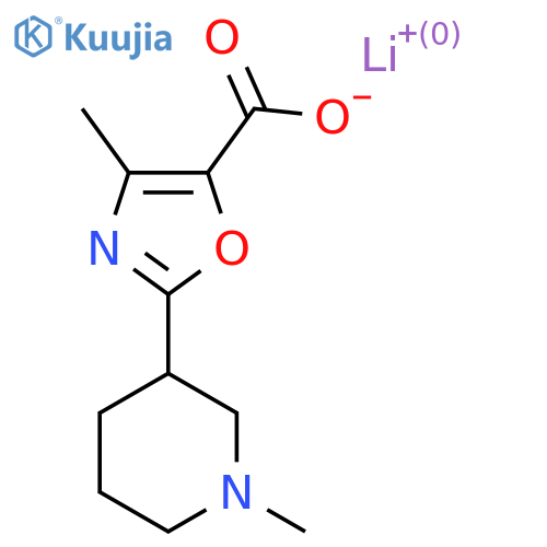 lithium(1+) ion 4-methyl-2-(1-methylpiperidin-3-yl)-1,3-oxazole-5-carboxylate structure