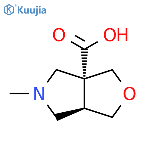 (3Ar,6aR)-5-methyl-3,4,6,6a-tetrahydro-1H-furo[3,4-c]pyrrole-3a-carboxylic acid structure