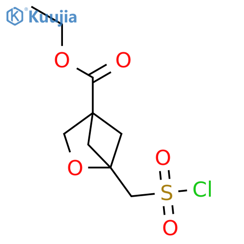 ethyl 1-[(chlorosulfonyl)methyl]-2-oxabicyclo[2.1.1]hexane-4-carboxylate structure