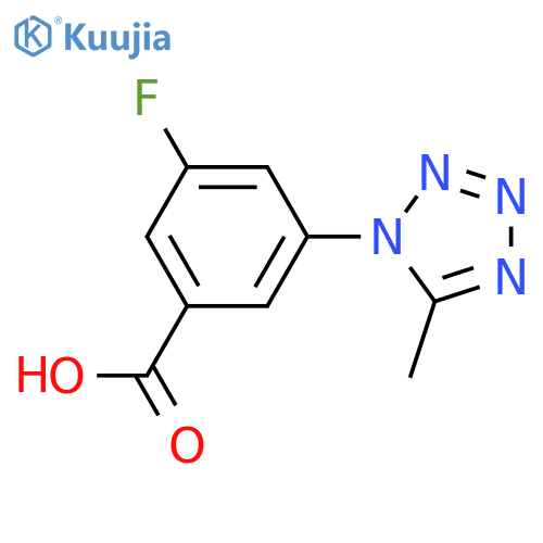 3-Fluoro-5-(5-methyltetrazol-1-yl)benzoic acid structure
