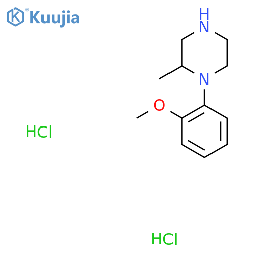 1-(2-Methoxyphenyl)-2-methylpiperazine;dihydrochloride structure