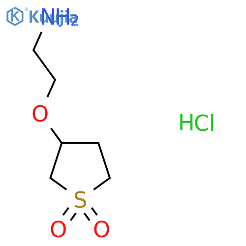 3-(2-Aminoethoxy)tetrahydrothiophene 1,1-dioxide hydrochloride structure