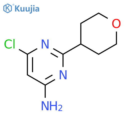 6-chloro-2-(oxan-4-yl)pyrimidin-4-amine structure