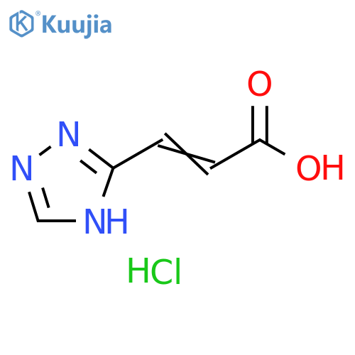 2-Propenoic acid, 3-(1H-1,2,4-triazol-5-yl)-, hydrochloride (1:1) structure