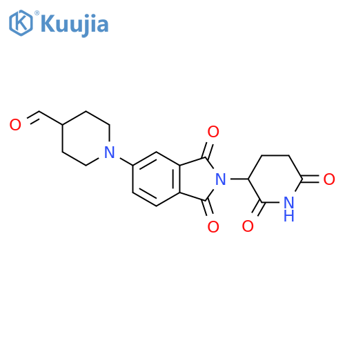 1-(2-(2,6-dioxopiperidin-3-yl)-1,3-dioxoisoindolin-5-yl)piperidine-4-carbaldehyde structure