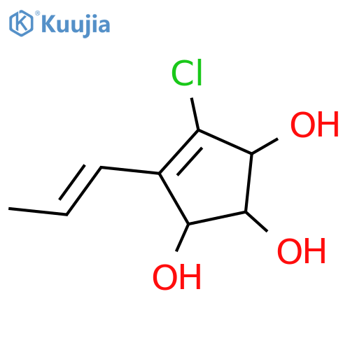 4-Chloro-5-(1-propenyl)-4-cyclopentene-1,2,3-triol; (1R,2R,3S)-(E)-form structure