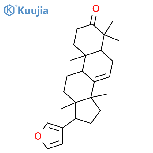 21,23-Epoxy-24,25,26,27-tetranortirucalla-7,20,22-trien-3-one structure