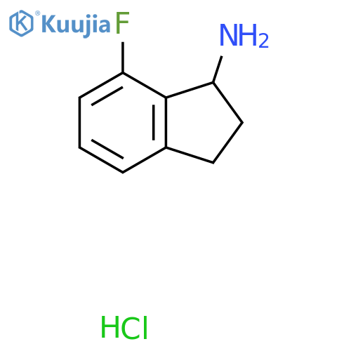 7-fluoro-2,3-dihydro-1H-inden-1-amine hydrochloride structure