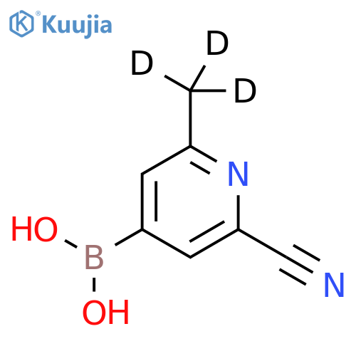 (2-cyano-6-(methyl-d3)pyridin-4-yl)boronic acid structure