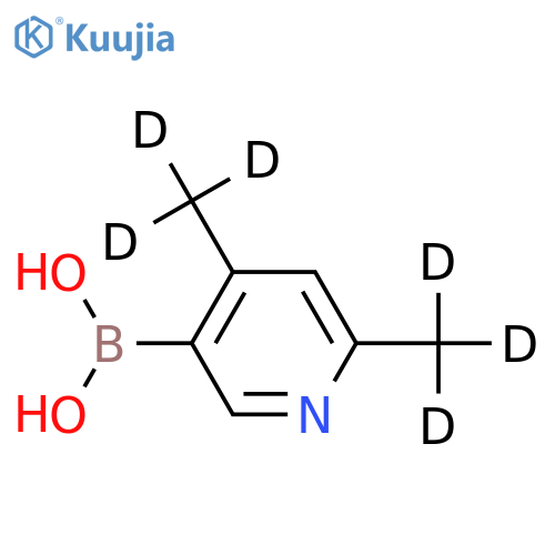 (4,6-bis(methyl-d3)pyridin-3-yl)boronic acid structure
