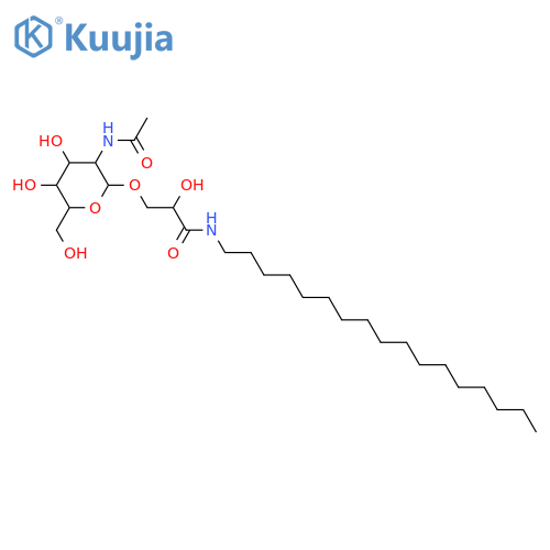 2,3-Dihydroxypropanoic acid; (R)-form, Heptadecylamide, 3-O-[2-acetamido-2-deoxy-α-D-glucopyranoside] structure