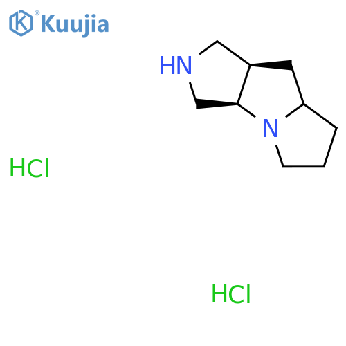 (3Ar,8aR)-1,2,3,3a,5,6,7,7a,8,8a-decahydropyrrolo[3,4-b]pyrrolizine;dihydrochloride structure