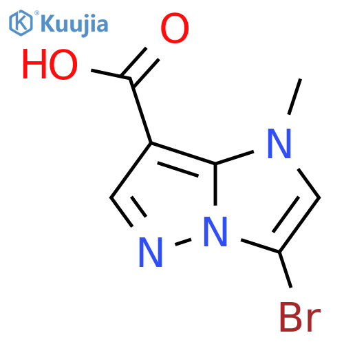 3-Bromo-1-methylimidazo[1,2-b]pyrazole-7-carboxylic acid structure