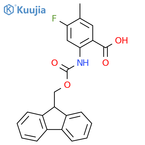 2-({[(9H-fluoren-9-yl)methoxy]carbonyl}amino)-4-fluoro-5-methylbenzoic acid structure