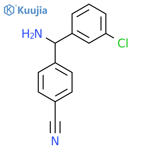 4-[Amino(3-chlorophenyl)methyl]benzonitrile structure