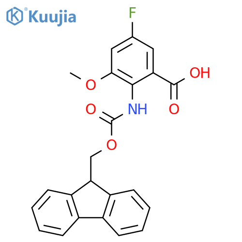 Benzoic acid, 2-[[(9H-fluoren-9-ylmethoxy)carbonyl]amino]-5-fluoro-3-methoxy- structure