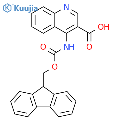 3-Quinolinecarboxylic acid, 4-[[(9H-fluoren-9-ylmethoxy)carbonyl]amino]- structure
