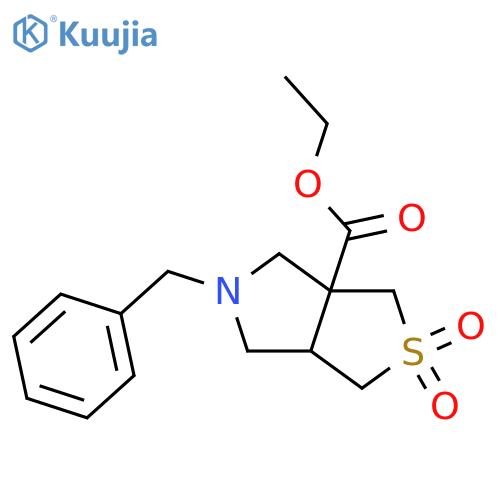 ethyl 5-benzyl-2,2-dioxo-hexahydro-1H-2lambda6-thieno3,4-cpyrrole-3a-carboxylate structure